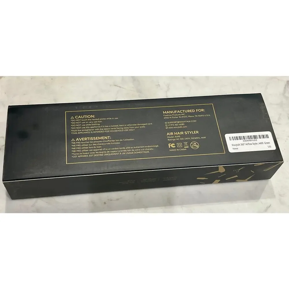 Wavytalk Straightener and Curler 2 in 1 Airflow Styler - Green - New in Box